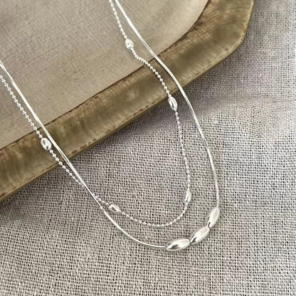 925 pure silver minimalist style pendant necklace